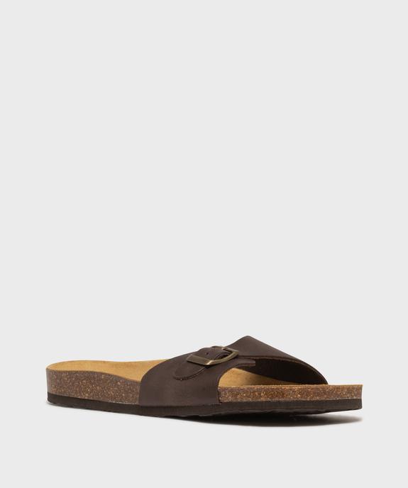 Mules ouvertes dessus cuir avec boucle métallique homme  Tanéo vue2 - TANEO GEMO FOR GOOD - GEMO