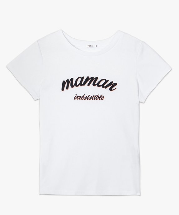 Tee-shirt femme à manches courtes spécial maman vue4 - GEMO(FEMME PAP) - GEMO