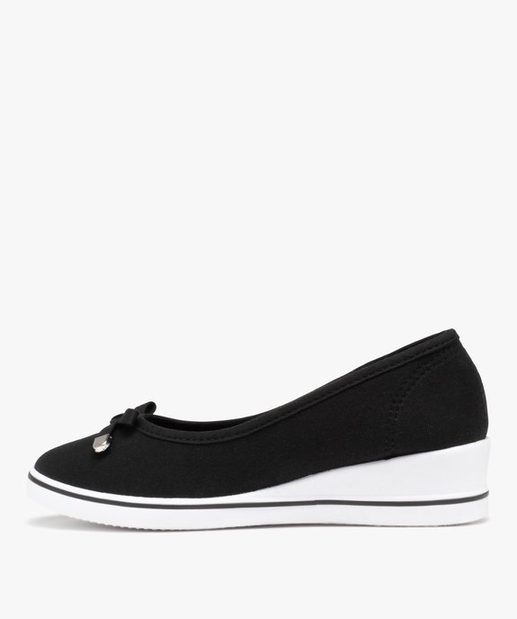 Escarpins femme en toile unis à semelle contrastante vue3 - VALENTINA BALDA - GEMO