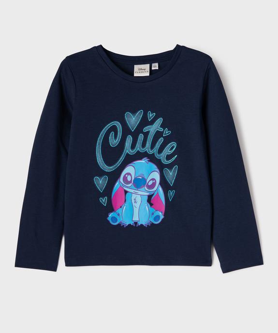 Tee-shirt manches longues imprimé fille - Stitch vue2 - LILO & STITCH - GEMO