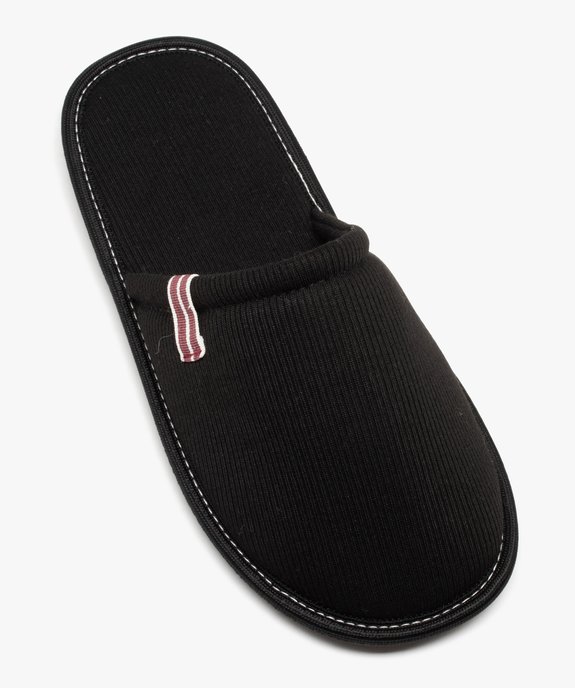 Chaussons homme mules confort unies en tissu côtelé vue5 - GEMO(HOMWR HOM) - GEMO