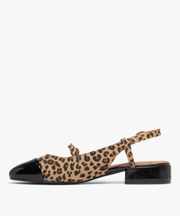 Escarpins sling-back avec bout verni femme vue4 - FOLLOW ME - GEMO