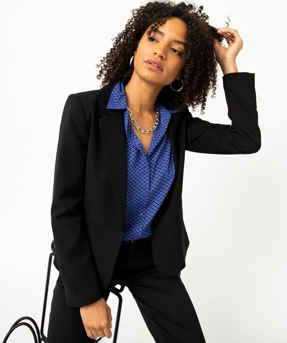Veste de tailleur unie fermeture un bouton femme vue2 - GEMO(FEMME PAP) - GEMO