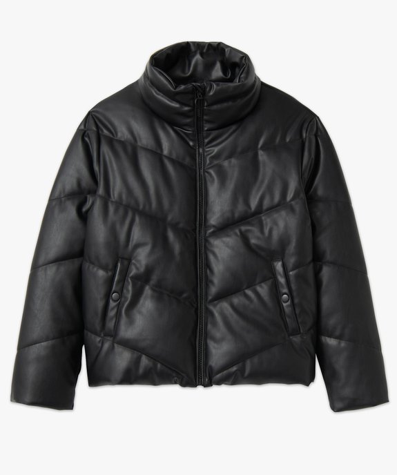 Doudoune femme en cuir imitation vue4 - GEMO(FEMME PAP) - GEMO
