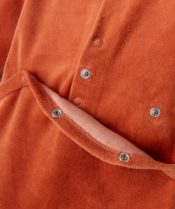 Pyjama en velours avec message sur le buste bébé vue3 - GEMO(BB COUCHE) - GEMO
