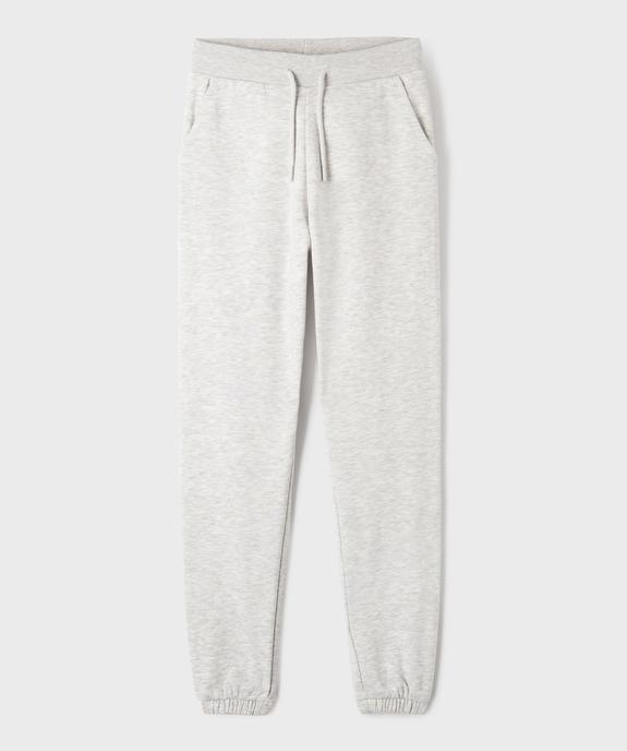 Jogging en molleton chiné fille vue1 - GEMO 4G FILLE - GEMO