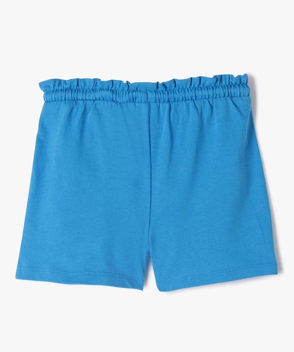 Short en maille avec taille élastique fille vue3 - GEMO 4G FILLE - GEMO