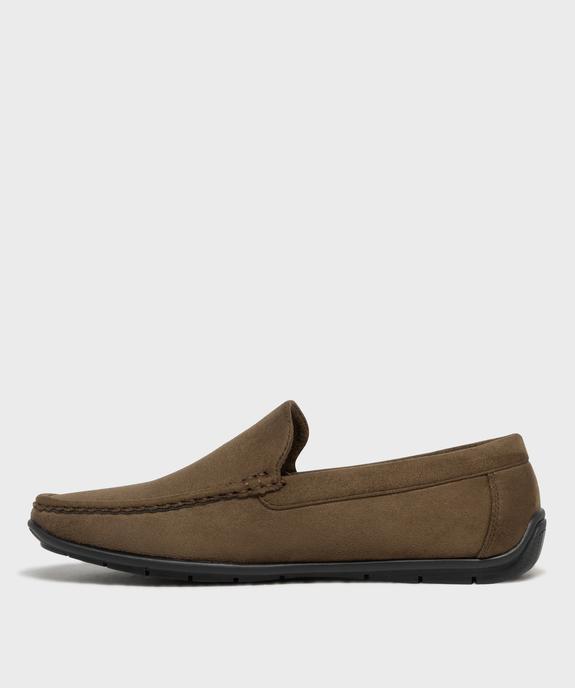 Mocassins en suédine et semelle intérieure cuir homme vue3 - URBAN STEPS GEMO FOR GOOD - GEMO