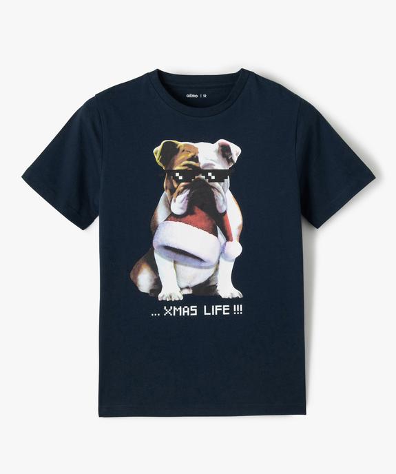 Tee-shirt imprimé Noël garçon vue1 - GEMO (JUNIOR) - GEMO