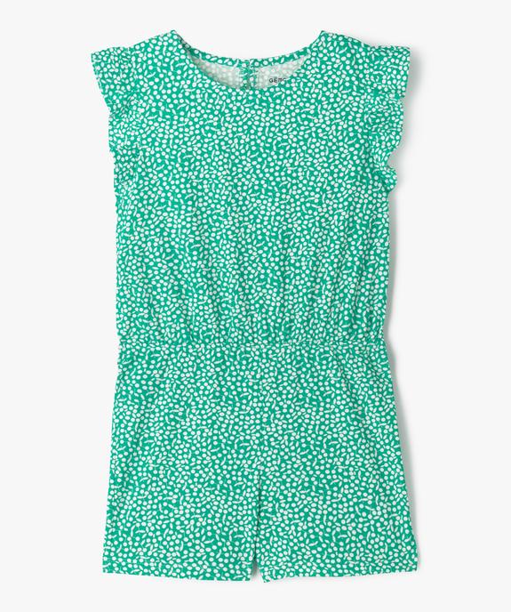 Combishort sans manches en coton imprimé fille vue1 - GEMO (ENFANT) - GEMO