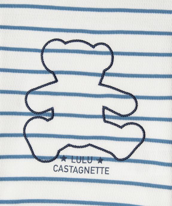 tee-shirt manches longues à rayures en maille texturée bébé garçon - LuluCastagnette vue3 - LULU CASTAGNETTE GEMO FOR GOOD - GEMO