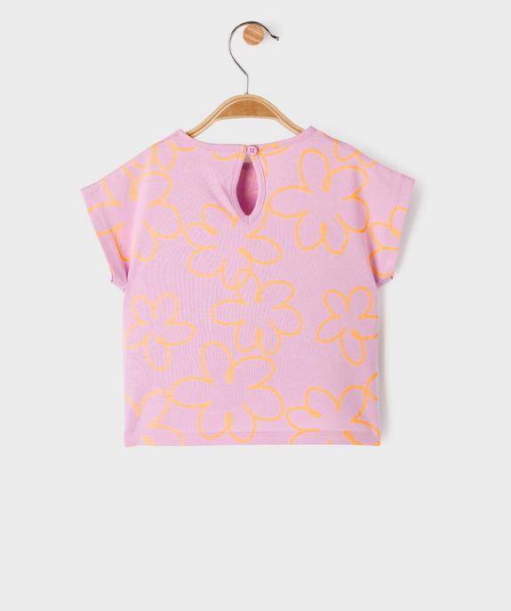 Tee-shirt à manches courtes loose imprimé bébé fille vue3 - GEMO(BEBE DEBT) - GEMO