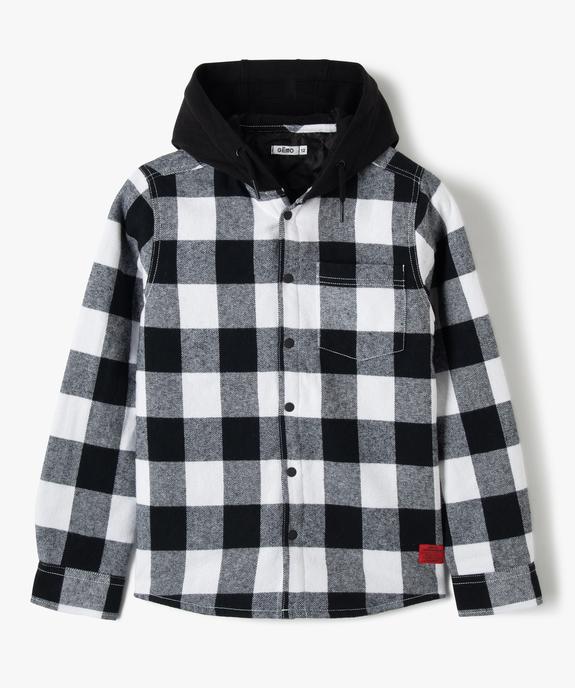 Chemise garçon à capuche avec intérieur matelassé vue2 - GEMO (JUNIOR) - GEMO