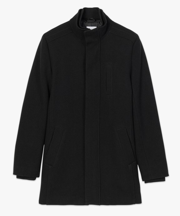 Manteau homme mi-long à col montant et double fermeture vue4 - GEMO (HOMME) - GEMO