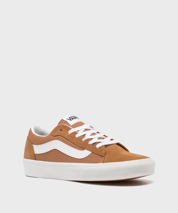 Baskets basses en cuir et textile homme - Vans vue2 - VANS - GEMO