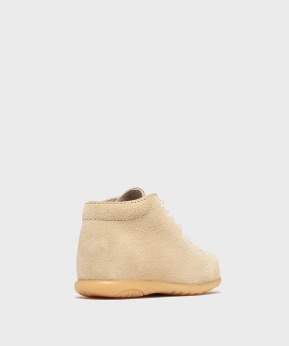 Chaussures premiers pas en cuir suédé à lacets bébé - Na ! vue5 - NA! - GEMO