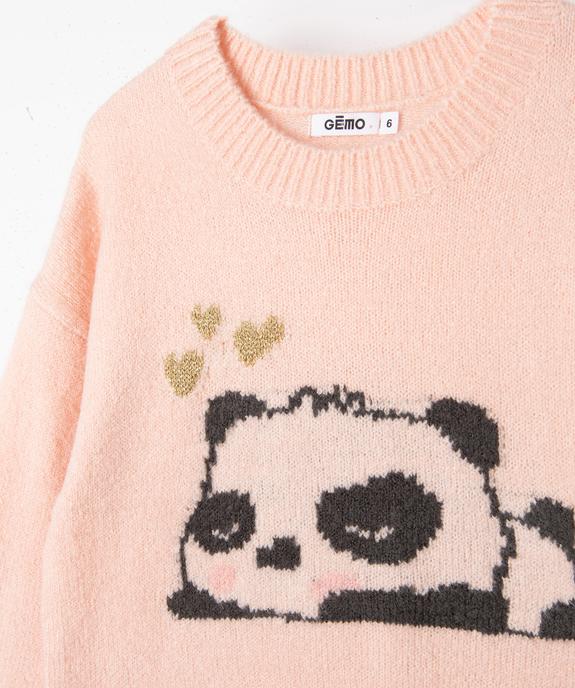 Pull imprimé en maille extensible fille vue2 - GEMO (ENFANT) - GEMO