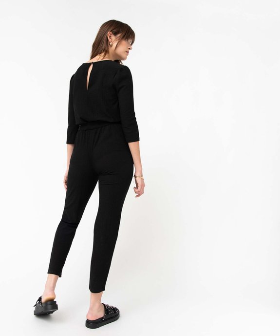 Combinaison pantalon femme avec haut cache-coeur  vue3 - GEMO(FEMME PAP) - GEMO
