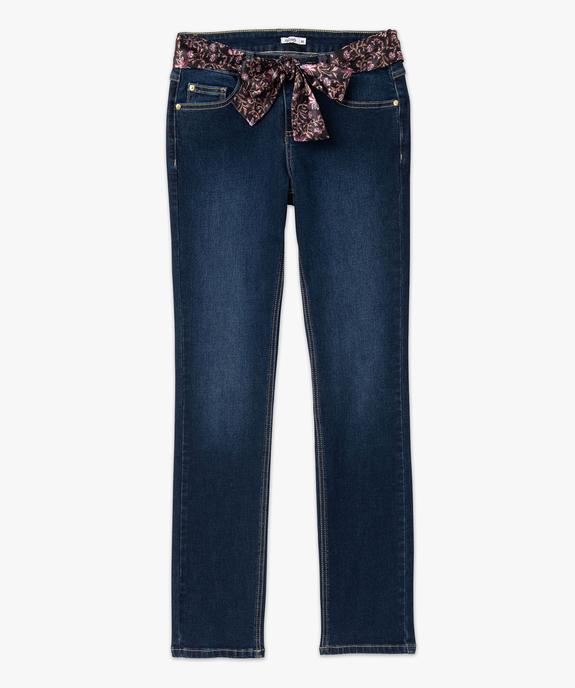 Jean Regular stretch avec ceinture foulard femme vue4 - GEMO 4G FEMME - GEMO