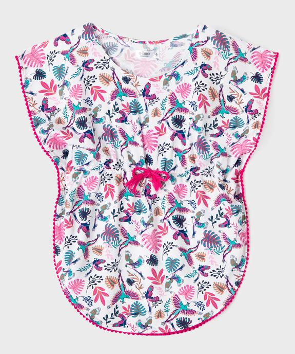 Robe de plage à motifs exotiques fille vue1 - GEMO 4G FILLE - GEMO