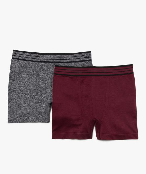 Boxer en maille extensible sans coutures uni homme (lot de 2) vue1 - GEMO(HOMWR HOM) - GEMO