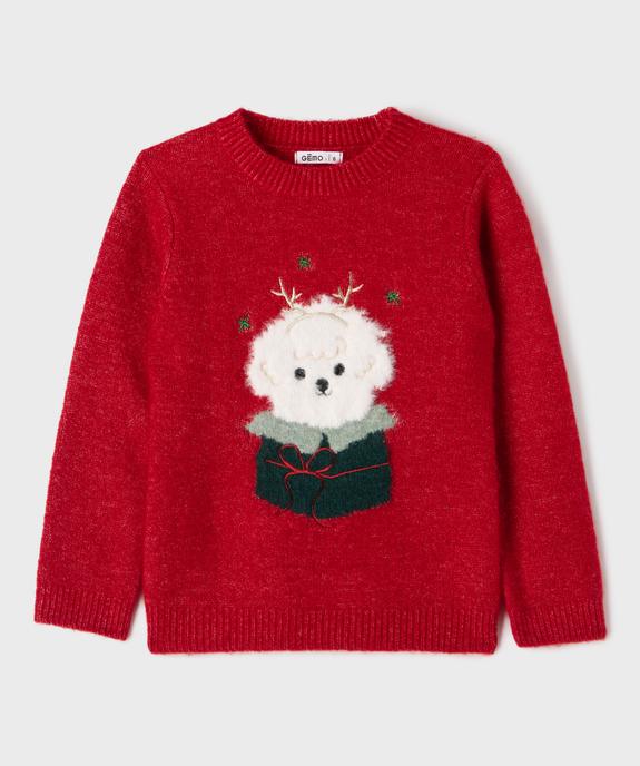 Pull de Noël en maille douce et chaude fille vue1 - GEMO (ENFANT) - GEMO