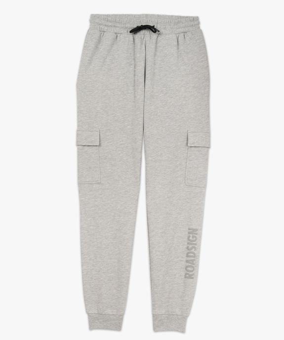 Pantalon de jogging en molleton douillet coupe cargo homme - Roadsign vue4 - ROADSIGN D - GEMO