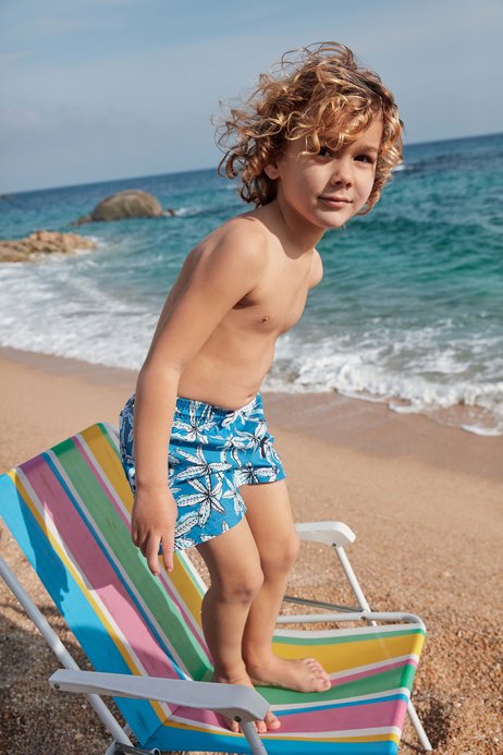 Short de bain garçon avec motifs palmiers vue6 - GEMO (ENFANT) - GEMO