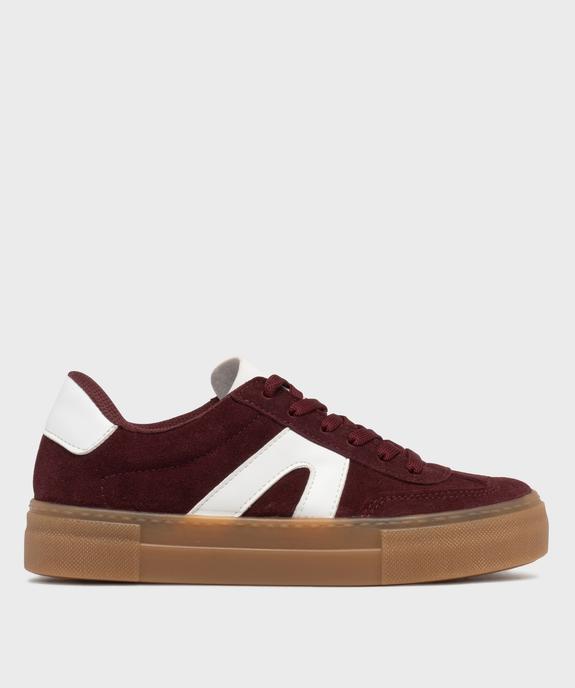 Baskets dessus cuir avec patchs léopard femme - Camps United vue2 - CAMPS - GEMO