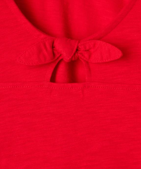 Tee-shirt manches courtes en broderie anglaise et dos fantaisie fille vue3 - GEMO (ENFANT) - GEMO