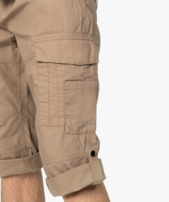 Pantacourt homme multipoche retroussable vue2 - GEMO (HOMME) - GEMO