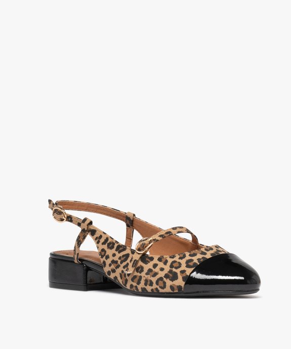 Escarpins sling-back avec bout verni femme vue3 - FOLLOW ME - GEMO