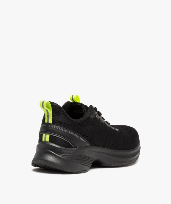 Baskets homme running en mesh détails fluo vue5 - GEMO 4G HOMME - GEMO