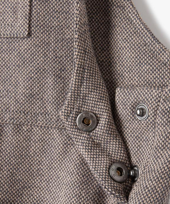 Salopette bébé garçon en maille chinée - LuluCastagnette vue2 - LULUCASTAGNETTE - GEMO
