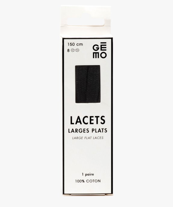 Lacets plats larges - 150 cm vue1 - GEMO(ENTRETIEN) - GEMO