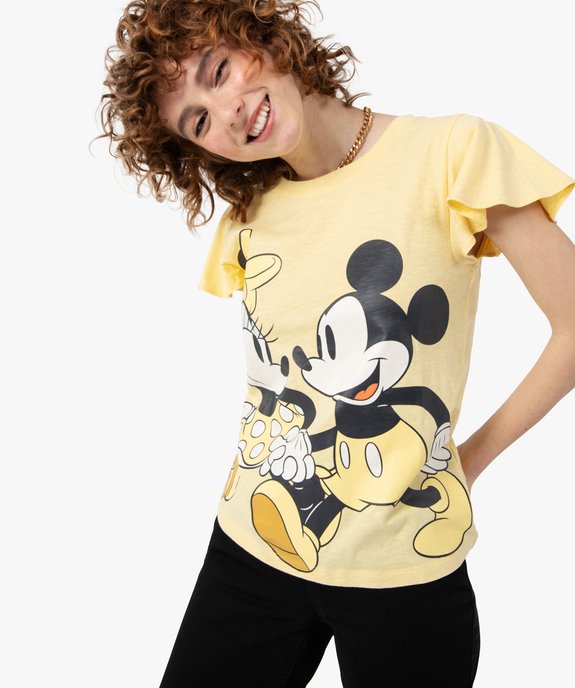 Tee-shirt femme avec motif XXL Mickey Minnie - Disney vue2 - DISNEY DTR - GEMO