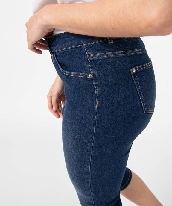 Pantacourt femme en jean coupe Slim vue2 - GEMO 4G FEMME - GEMO