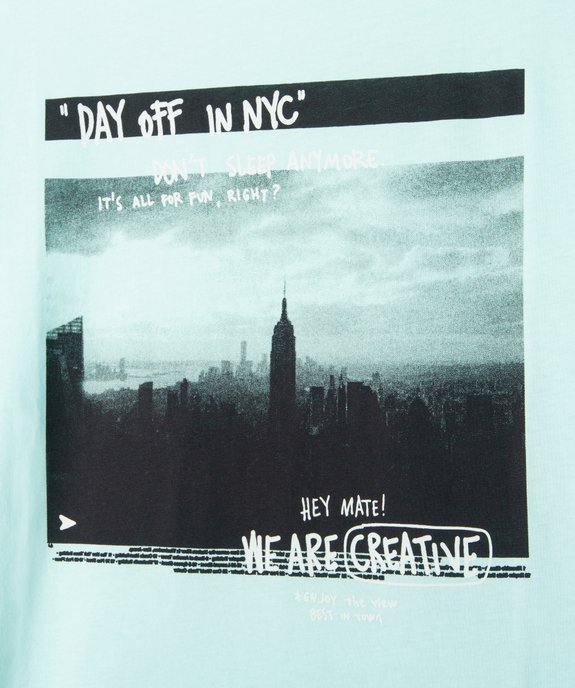 Tee-shirt à message manches courtes garçon vue2 - GEMO (JUNIOR) - GEMO