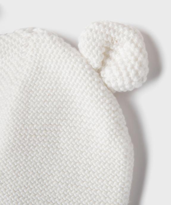 Bonnet de naissance avec oreilles vue2 - GEMO(BB COUCHE) - GEMO