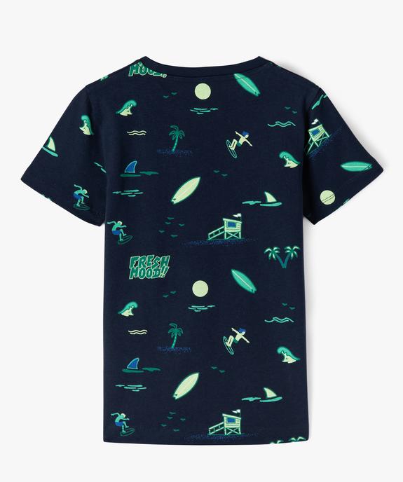Tee-shirt manches courtes inspiration surf garçon vue3 - GEMO (ENFANT) - GEMO