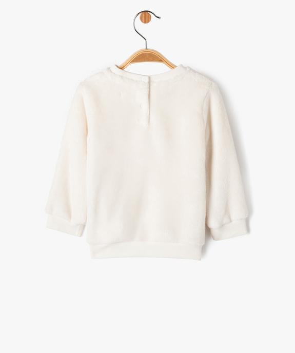 Sweat en maille peluche avec motif brodé bébé fille vue5 - GEMO(BEBE DEBT) - GEMO