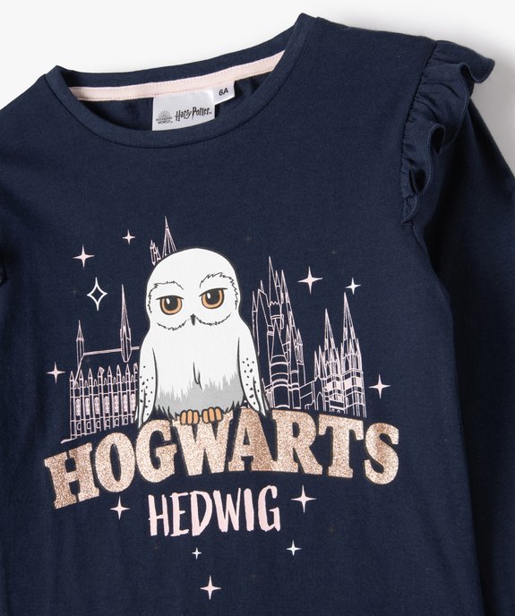 Tee-shirt fille à manches longues imprimé Hedwige - Harry Potter vue2 - HARRY POTTER - GEMO