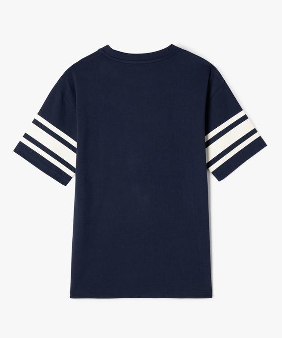 Tee-shirt garçon imprimé vintage à bandes vue3 - CAMPS GEMO FOR GOOD - GEMO