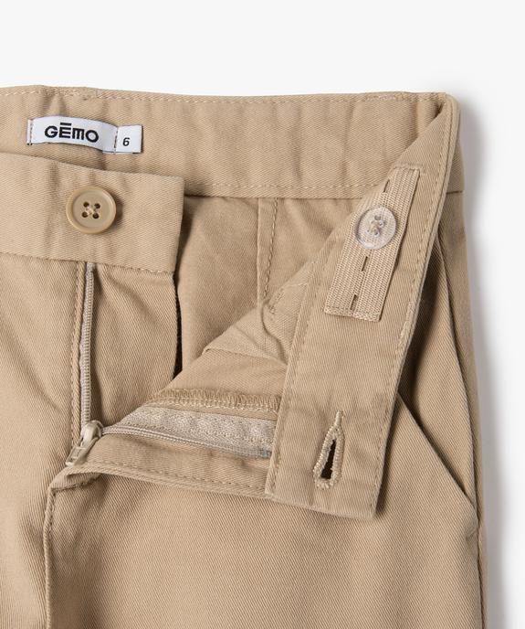 Pantalon chino 100% coton garçon vue2 - GEMO 4G GARCON - GEMO