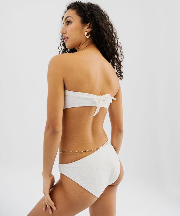 Haut de maillot de bain bandeau décolleté modulable femme vue7 - GEMO (PLAGE) - GEMO
