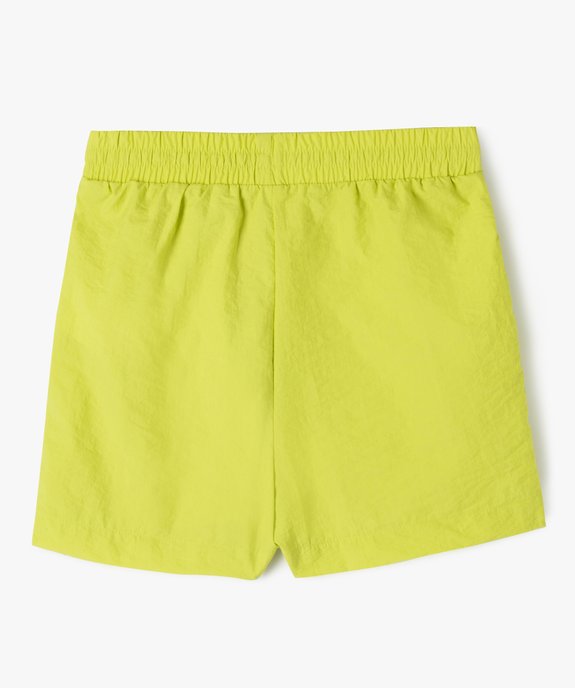 Short en toile de parachute avec taille élastique ajustable fille vue3 - GEMO (JUNIOR) - GEMO