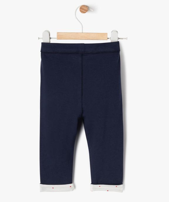 Legging réversible bébé fille - LuluCastagnette vue4 - LULU CASTAGNETTE GEMO FOR GOOD - GEMO