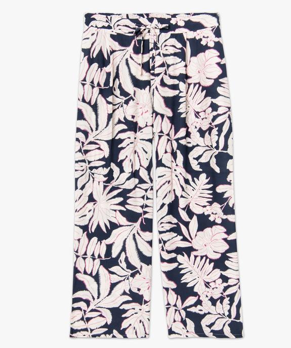 Pantalon viscose large fleuri femme grande taille vue4 - GEMO (G TAILLE) - GEMO