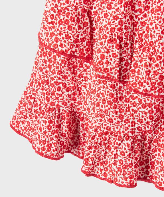 Jupe à volants à motifs fleuris fille vue2 - GEMO 4G FILLE - GEMO