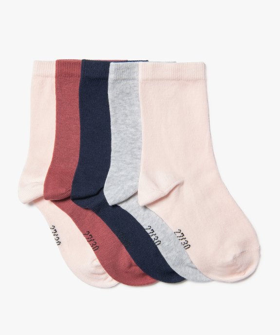 Chaussettes tige haute en maille fine fille (lot de 5) vue1 - BUGGY GEMO FOR GOOD - GEMO